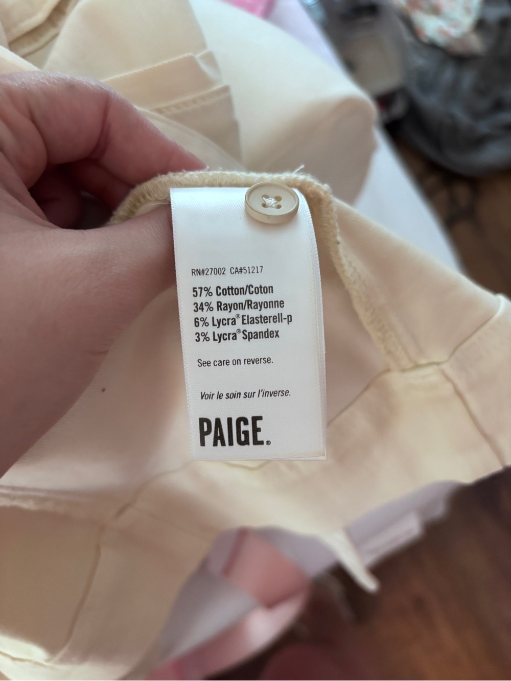 PAIGE Jaxsyn Cream denim Shirt-Style Mini Dress - Picture 7 of 8